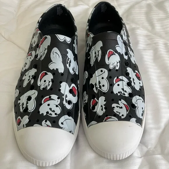 Native | Jefferson | Disney Parks‎ | Mickey Mouse | Black | Men 7/ Women 9 Native Disney Properties Jefferson Slip On Black White  main image 4